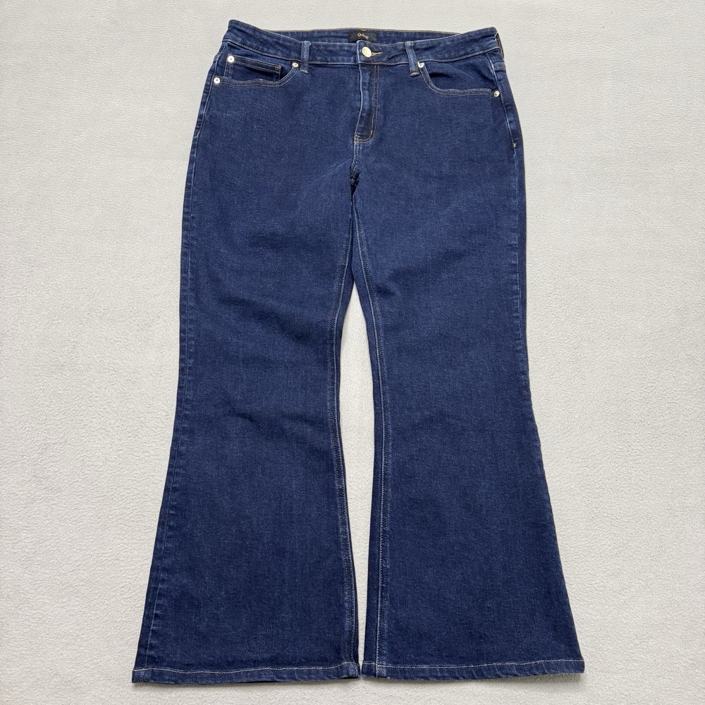 Quince Dark Indigo Wide-Leg Flare Jeans